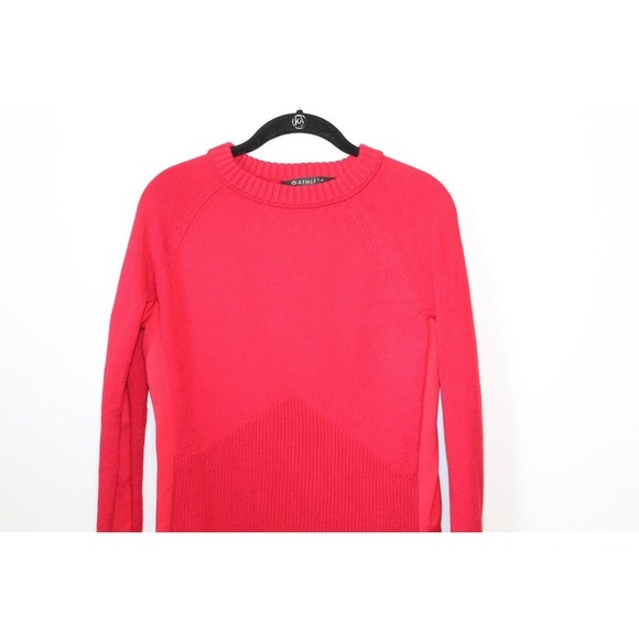 ✨2/$20 *Altered* Athleta Mesa Hybrid Sweater Wool Blend Radiant Red Small H12450 - Picture 3 of 13